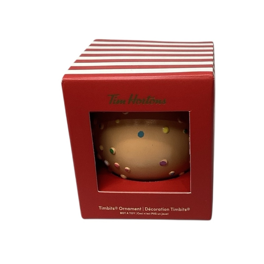 💚 Tim Hortons Ornament with Colorful Dots